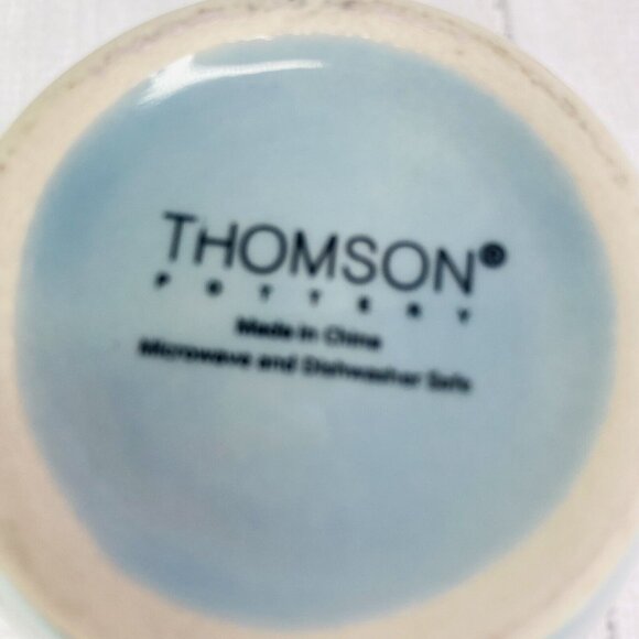 Thomson Pottery CAPE COD Embossed Seashells Stoneware 10.5oz 4"T Cups Mugs Set 4 - Picture 9 of 16